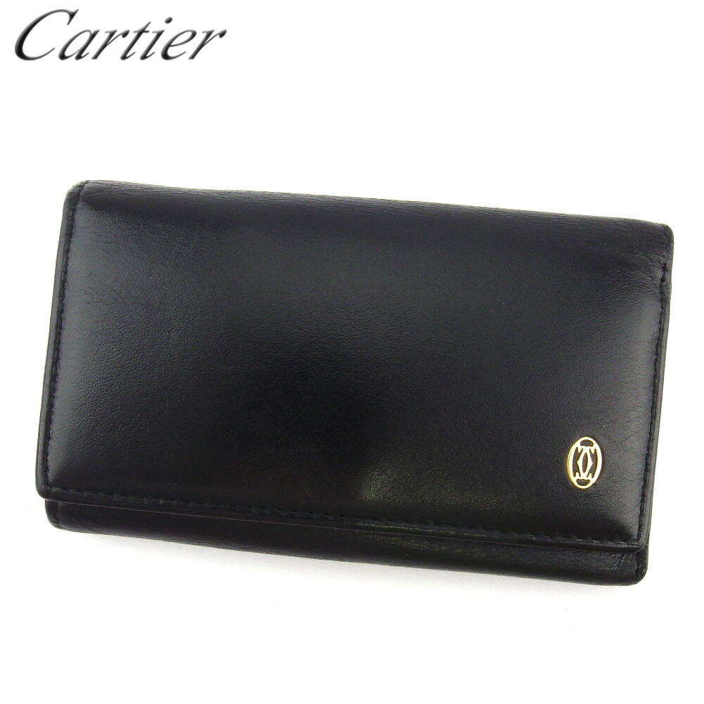 【お買い物マラソン★30％OFFクーポン】カルティエ CARTIER キーケース パシャ ブラック ゴールド メンズ 中古 ブランド ハイブランド ヴィンテージ