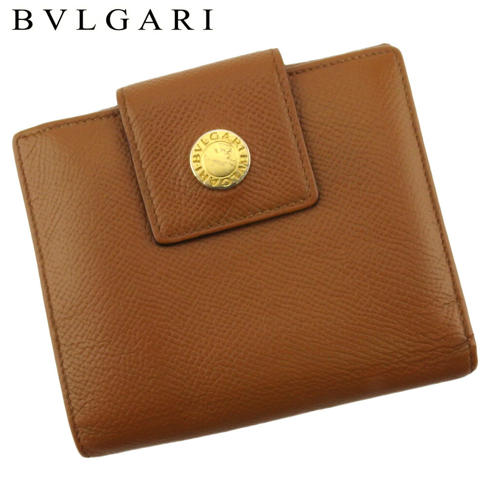 【雨季得SALE★21％OFFクーポン券】ブル小峡谷 BVLGARI 二つ折り紙入れ クラシコ ロゴタイプ名取り草 ともし火赤銅色 ゴールド メンズ 中古 ブランド名 ご機嫌ブランド名 ヴィンテージ