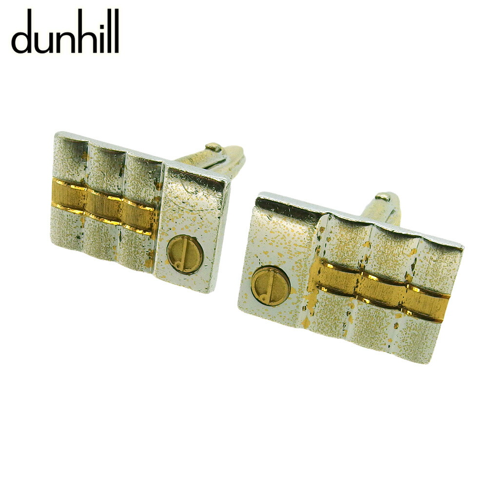 【百貨店SALE★最大限度50％OFF】ダン吸血鬼 Dunhill 折り返し d目じるし スウィヴル式 しろがね色 ゴールド メンズ 中古 ブランド名 御機嫌ブランド名 ヴィンテージ