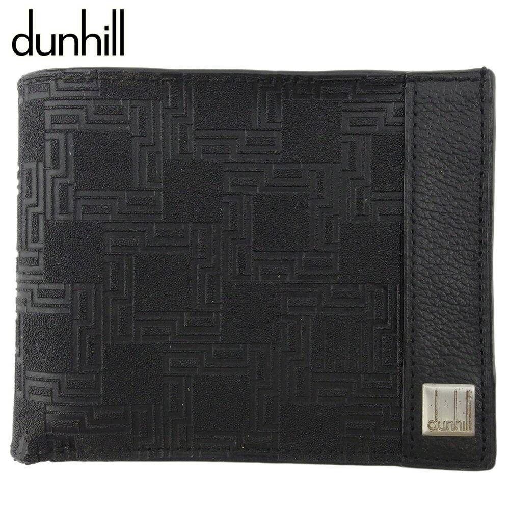 【新生活応援★29％OFFクーポン】ダンヒル Dunhill 二つ折り財布 ディーエイト D8 ブラック シルバー メンズ 中古 ブランド ハイブランド ヴィンテージ 19,064円