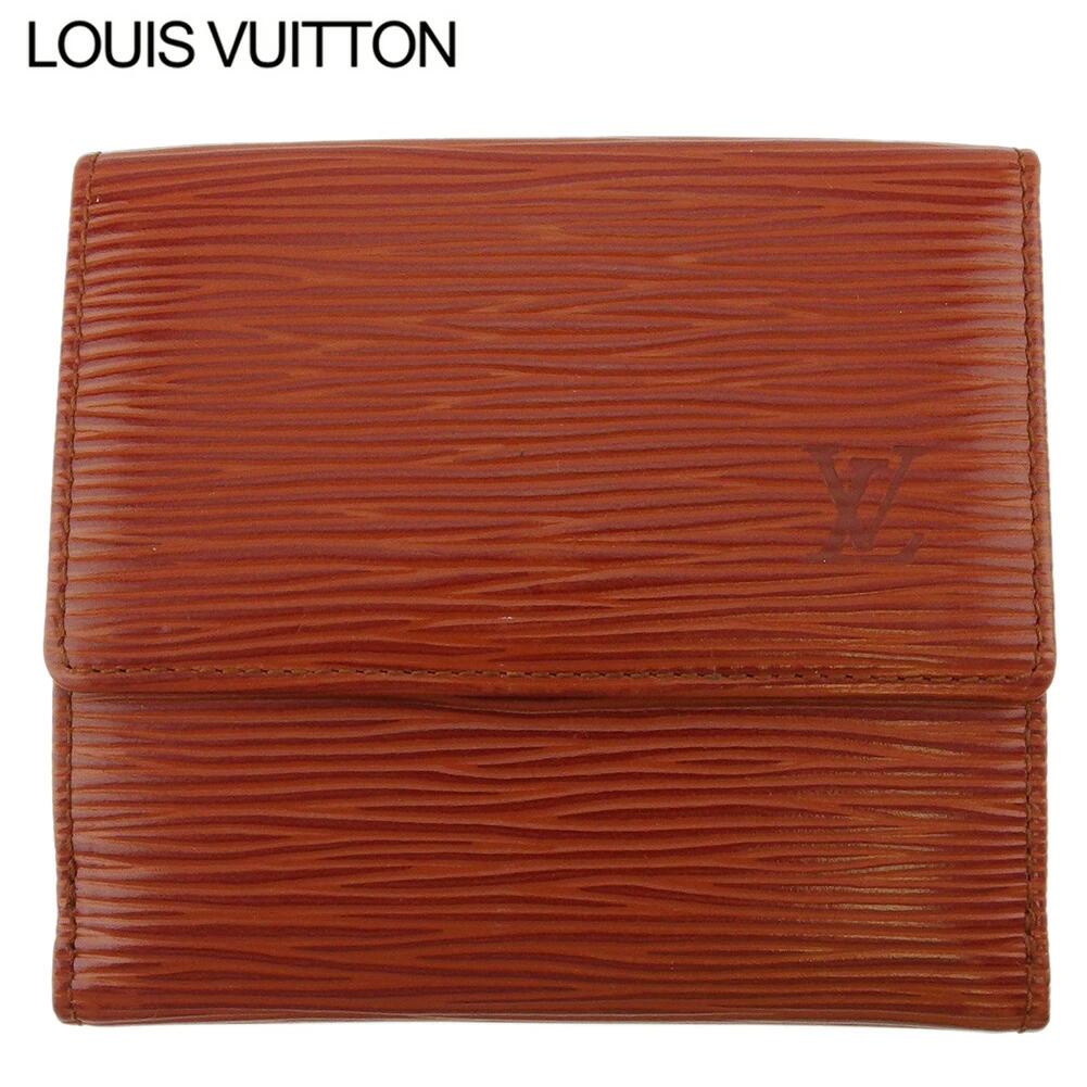【新生活応援★29％OFFクーポン】ルイ・ヴィトン LOUIS VUITTON 二つ折り財布 エピ ポルトモネビエカルトクレディ ブラウン レディース 中古 ブランド ハイブランド ヴィンテージ