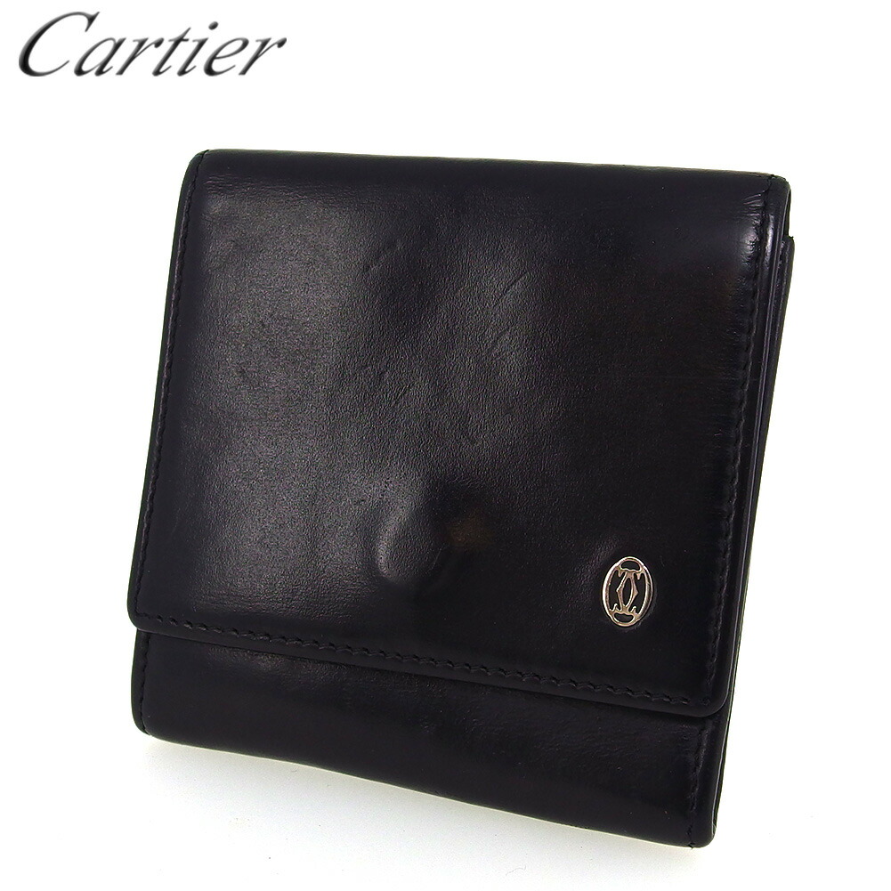 【新生活応援★29％OFFクーポン】カルティエ CARTIER コインケース パシャ ブラック シルバー メンズ 中古 ブランド ハイブランド ヴィンテージ
