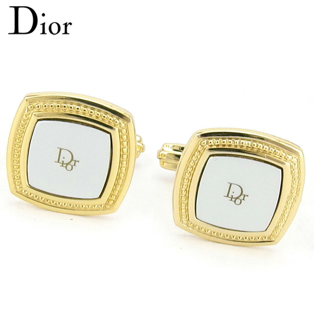 【雨季得SALE★21％OFF引き換え証】クリスチャンディオール Dior 折り返し ロゴタイプ スウィヴル式 ゴールド しろがね色 メンズ 中古 ブランド名 御機嫌ブランド名 ヴィンテージ