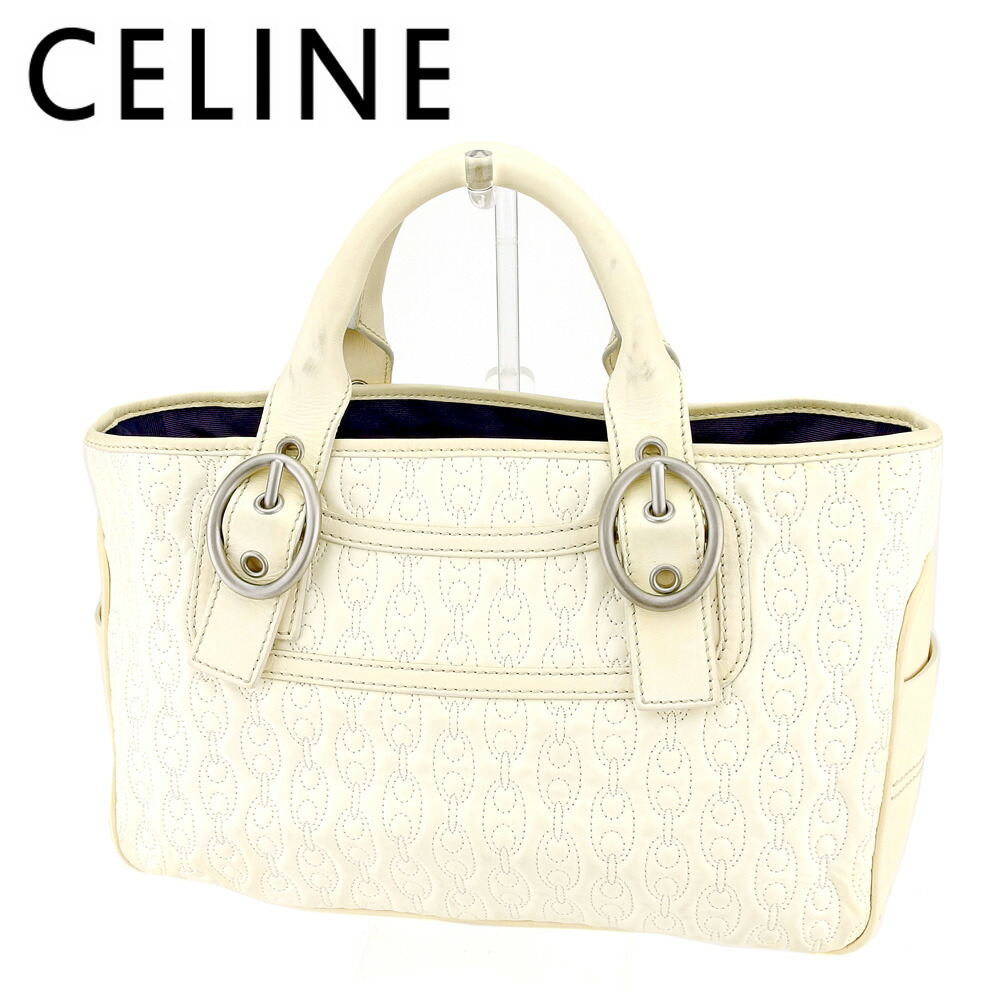【お買い物マラソン★30％OFFクーポン】セリーヌ CELINE ハンドバッグ ブギーバッグ ベージュ シルバー レディース 中古 ブランド ハイブランド ヴィンテージ｜ブランドデポ