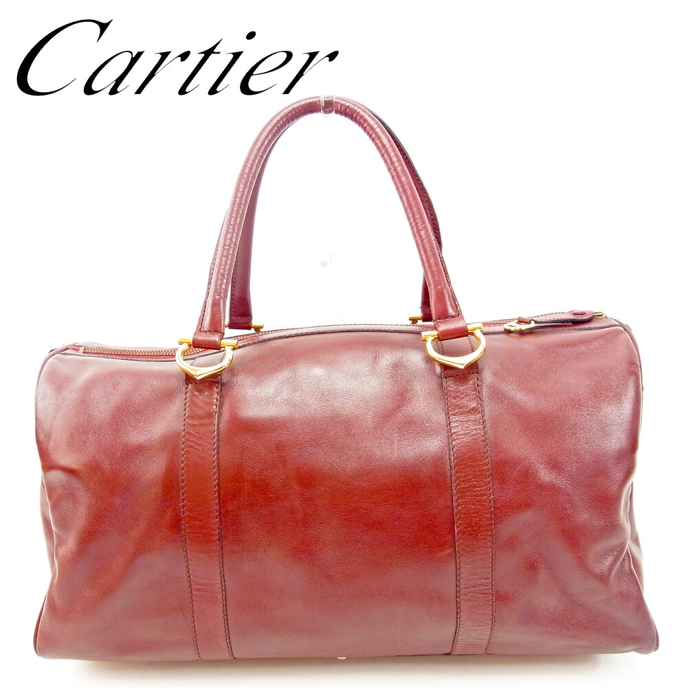 Cartier カルティエ　ボストンバッグ　オールレザー　ボルドー ボストンバッグ Cartier/カルティエ マストライン ○26Y○ 鞄
