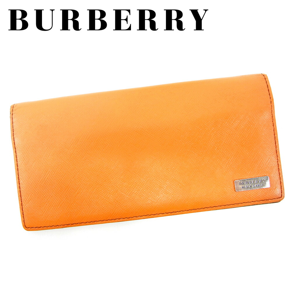 【雨季得SALE★21％OFFクーポン券】赤ちょうちんバリー BURBERRY 長紙入れ オレンジ色 レディース 中古 ブランド名 ご機嫌ブランド名 ヴィンテージ