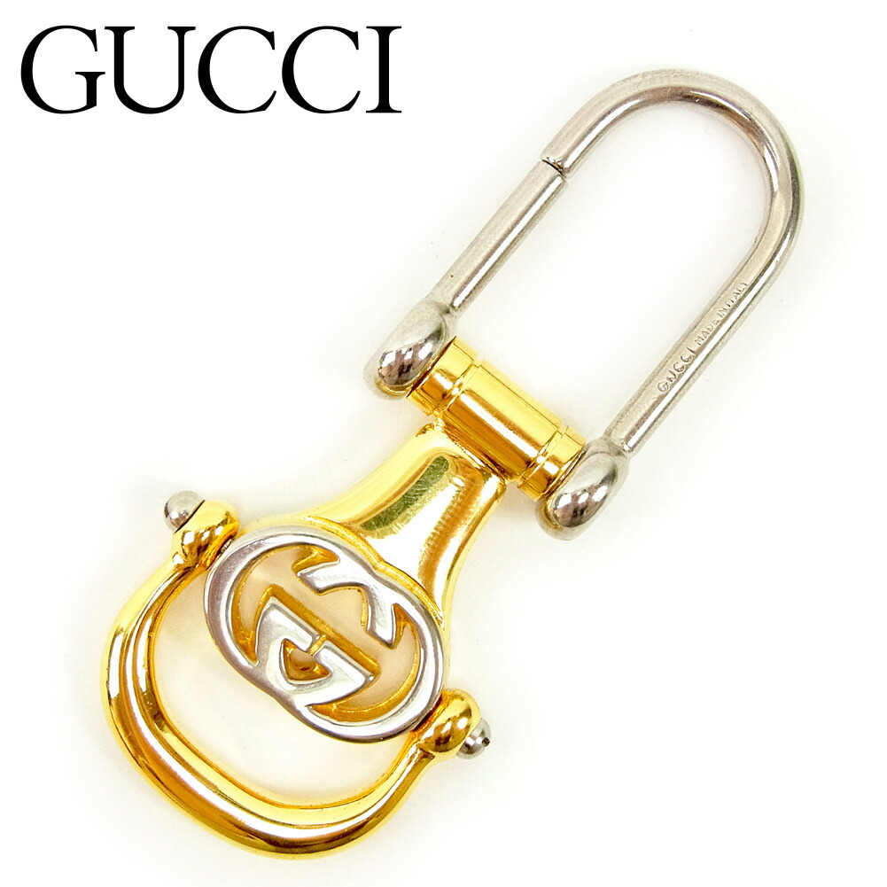 【お買い物マラソン★30%OFFクーポン】グッチ GUCCI キーリング インターロッキング シルバー ゴールド メンズ 中古 ブランド ハイブランド ヴィンテージ|ブランドデポ