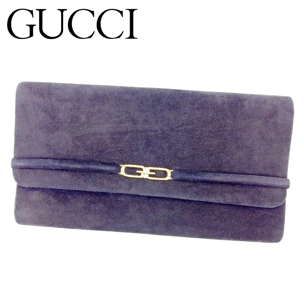 【お買い物マラソン★30%OFFクーポン】グッチ GUCCI クラッチバッグ ダブルG オールドグッチ ネイビー ゴールド メンズ 中古 ブランド ハイブランド ヴィンテージ|ブランドデポ