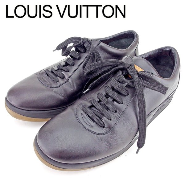 【雨季得SALE★21％OFFクーポン券】ルイ・ヴィトン LOUIS VUITTON 余分の物靴 #8 黒いこと レディース 中古 ブランド名 ご機嫌ブランド名 ヴィンテージ