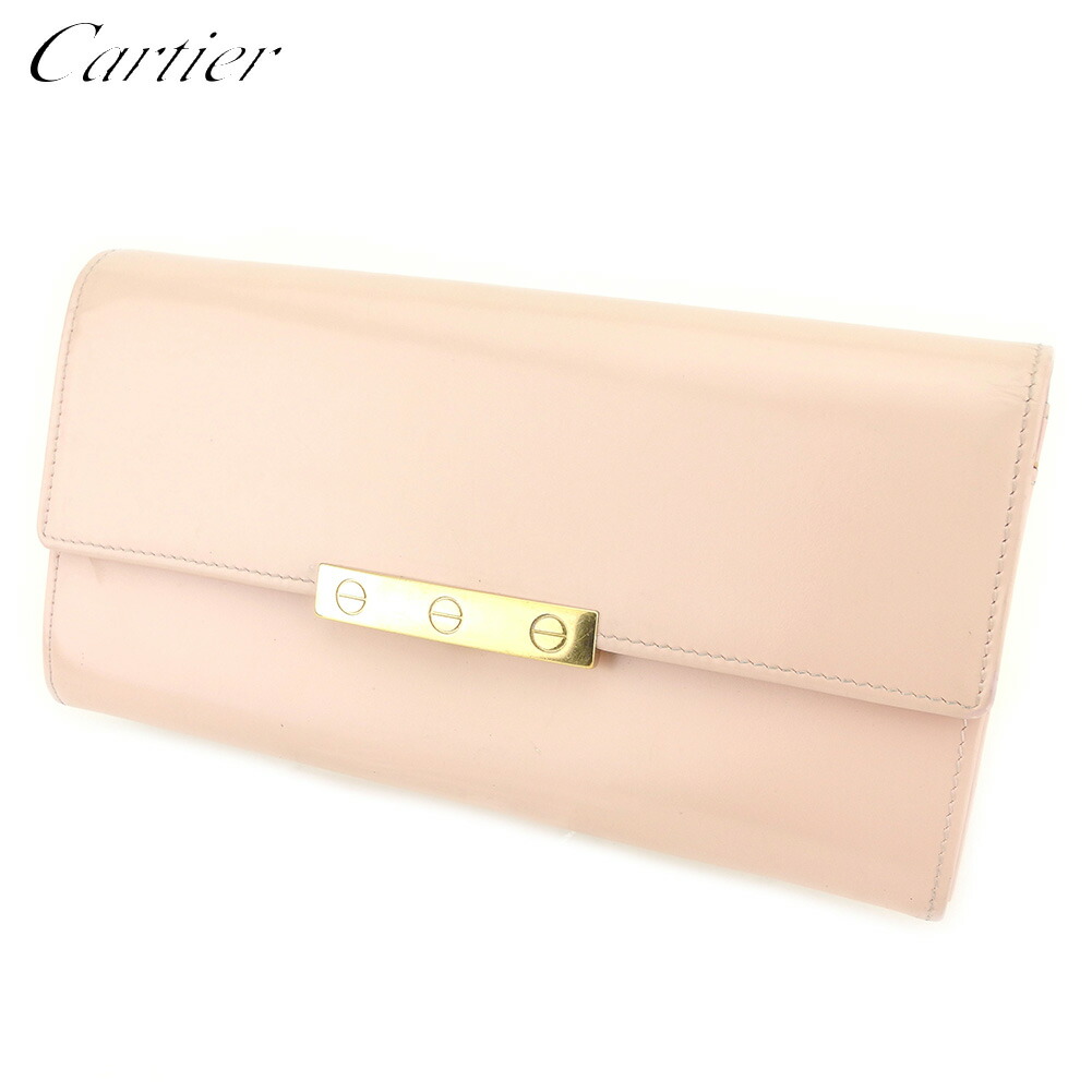 【雨季得SALE★21％OFFクーポン券】カルティエ CARTIER 長紙入れ 優しいこと寄せ合わせ サクラ色 ゴールド レディース 中古 ブランド名 ご機嫌ブランド名 ヴィンテージ