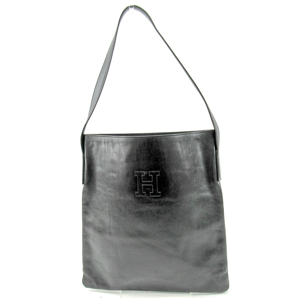 【Fashion Special Fair★24％OFFクーポン】ヒロフ HIROFU ショルダーバッグ ロゴ ブラック メンズ 中古 ブランド ハイブランド ヴィンテージ