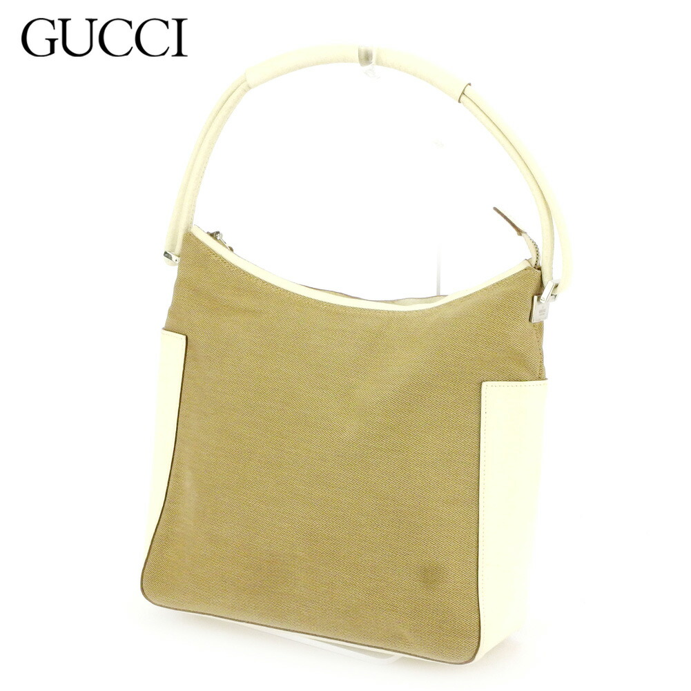【お買い物マラソン★30％OFFクーポン】グッチ GUCCI ハンドバッグ 異素材コンビ ブラウン ベージュ シルバー レディース 中古 ブランド ハイブランド ヴィンテージ 13,666円