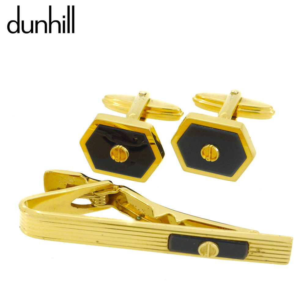 【月入り替わり大売り出し★29％OFF引き換え証】ダン吸血鬼 Dunhill 折り返し 2個条仕掛ける d目じるし ゴールド 黒いこと 米国海軍 メンズ 中古 ブランド名 御機嫌ブランド名 ヴィンテージ