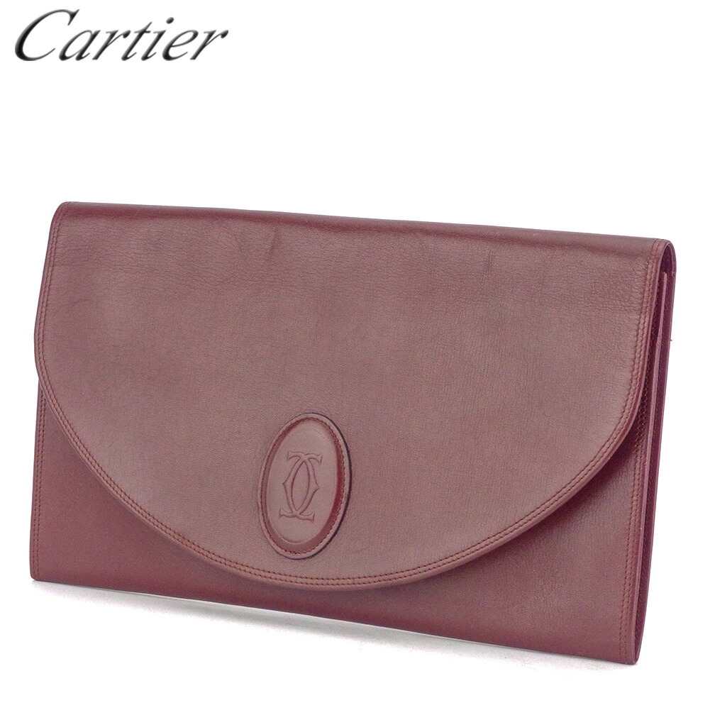 【お買い物マラソン★30%OFFクーポン】カルティエ CARTIER クラッチバッグ マストライン ボルドー メンズ 中古 ブランド ハイブランド ヴィンテージ|ブランドデポ