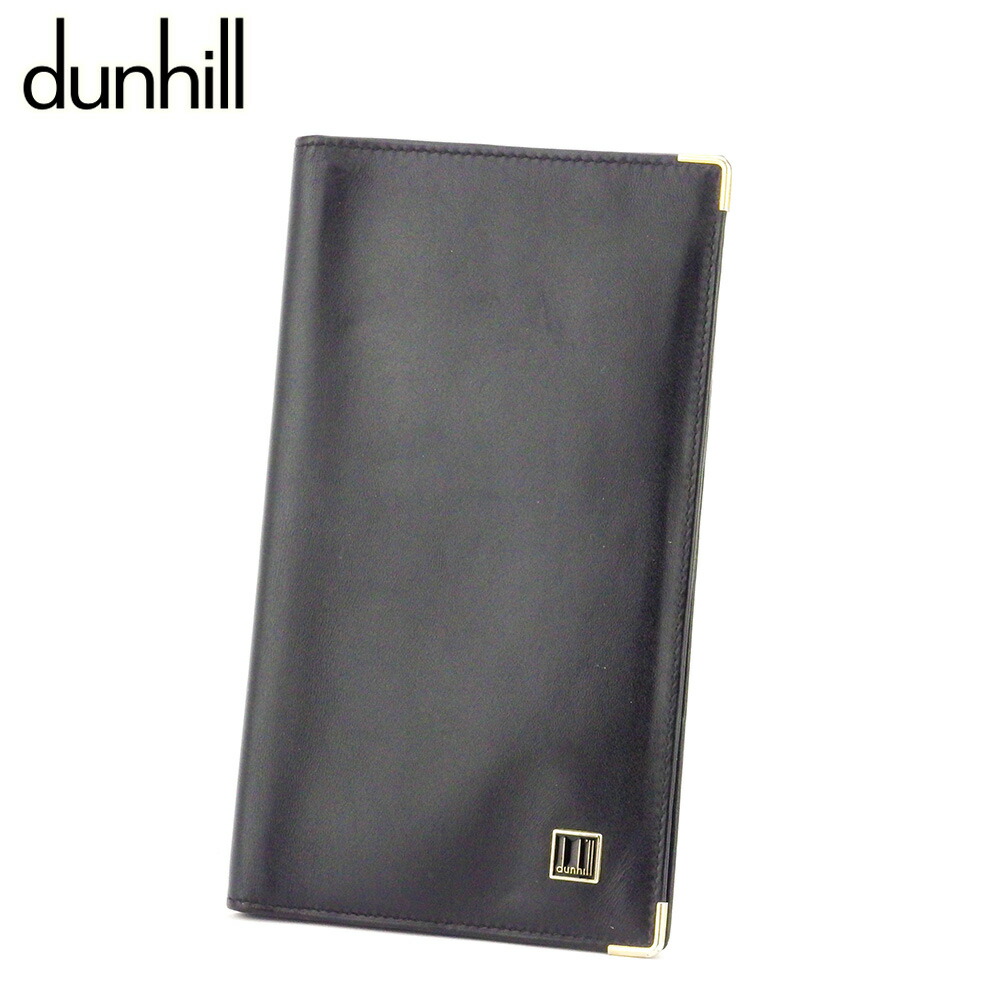 【お買い物マラソン★30％OFFクーポン】ダンヒル Dunhill 札入れ ロゴプレート ブラック ゴールド メンズ 中古 ブランド ハイブランド ヴィンテージ｜ブランドデポ