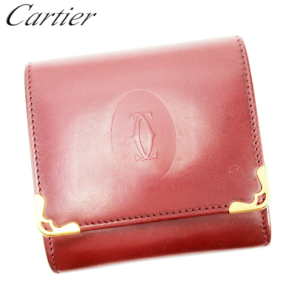 【お買い物マラソン★30％OFFクーポン】カルティエ CARTIER コインケース マストライン ボルドー メンズ 中古 ブランド ハイブランド ヴィンテージ 13,666円