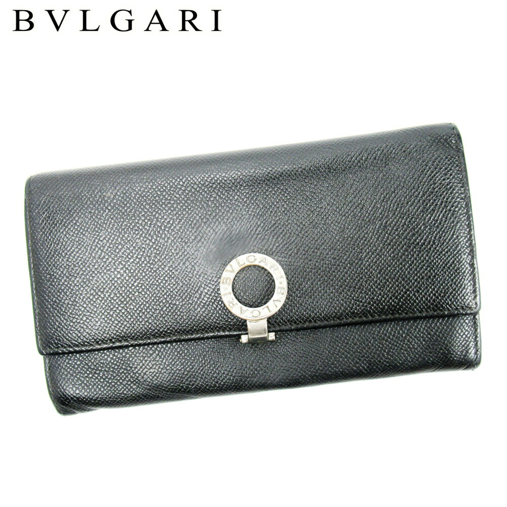 【お買い物マラソン★30％OFFクーポン】ブルガリ BVLGARI 長財布 ブルガリブルガリ ブラック メンズ 中古 ブランド ハイブランド ヴィンテージ