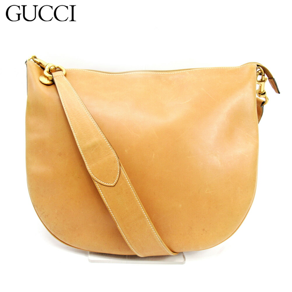 【週日制限事項SALE★24％OFF引き換え証】グッチ GUCCI ショルダーバッグ ベージュ メンズ 中古 ブランド名 御機嫌ブランド名 ヴィンテージ