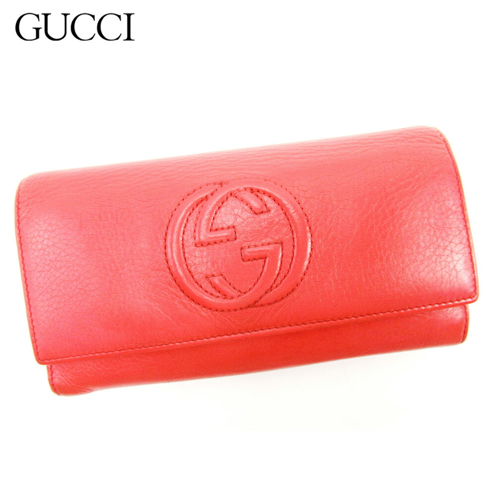 【雨季得SALE★21％OFFクーポン券】グッチ GUCCI 長紙入れ インターロッキング サクラ色 メンズ 中古 ブランド名 ご機嫌ブランド名 ヴィンテージ