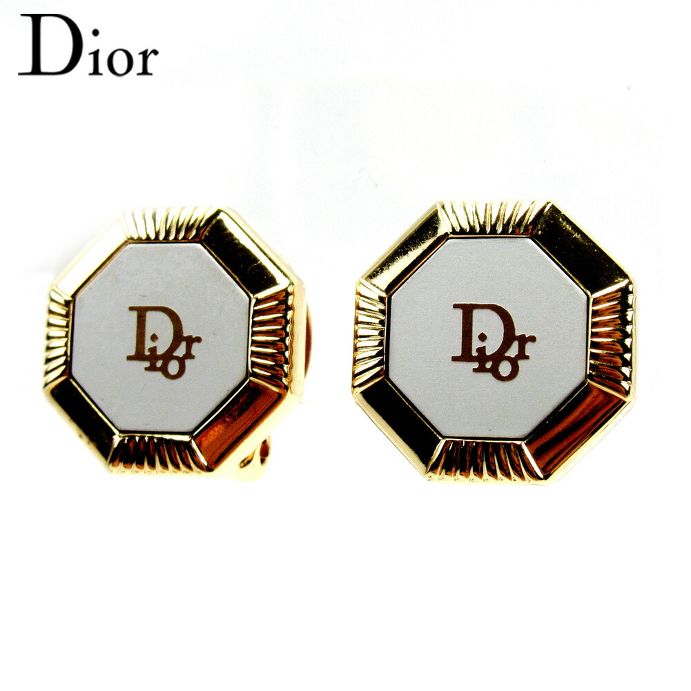 【お買い物マラソン★30%OFFクーポン】ディオール Dior イヤリング ロゴ シルバー ゴールド メンズ 中古 ブランド ハイブランド ヴィンテージ|ブランドデポ