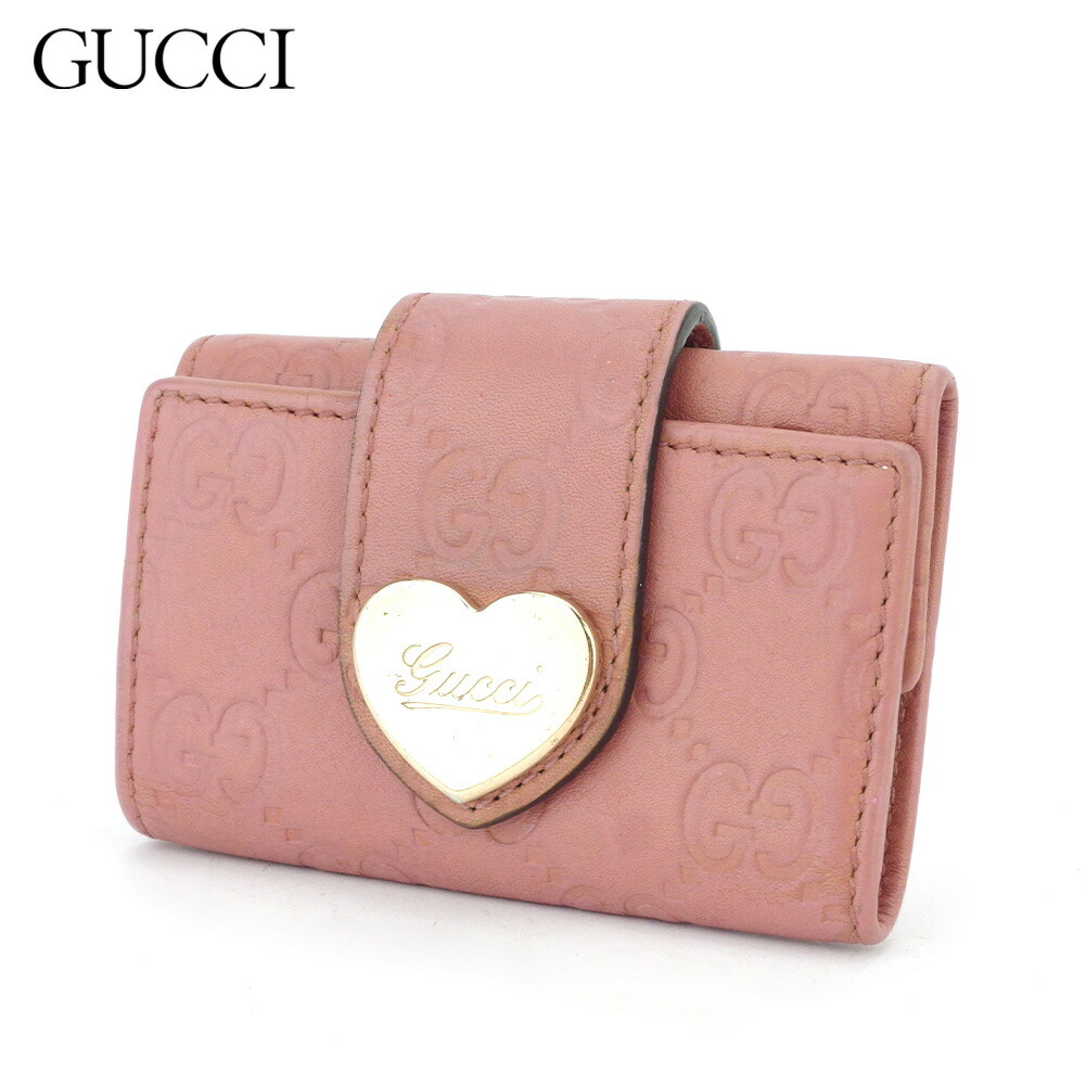 【新品未使用】価格交渉可GUCCI ピンク レザー キーケース グッチ 354499 レディース レザー キーケース ピンク : ELADY