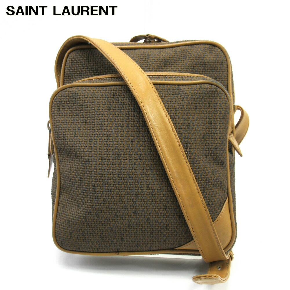 【お買い物マラソン★30%OFFクーポン】サンローラン SAINT LAURENT ショルダーバッグ ベージュ グレー 灰色 メンズ 中古 ブランド ハイブランド ヴィンテージ|ブランドデポ
