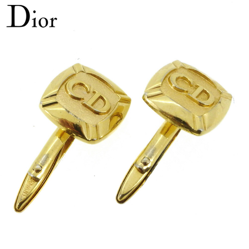 【お買い物マラソン★30％OFFクーポン】ディオール Dior カフス CDマーク スウィヴル式 ゴールド メンズ 中古 ブランド ハイブランド ヴィンテージ