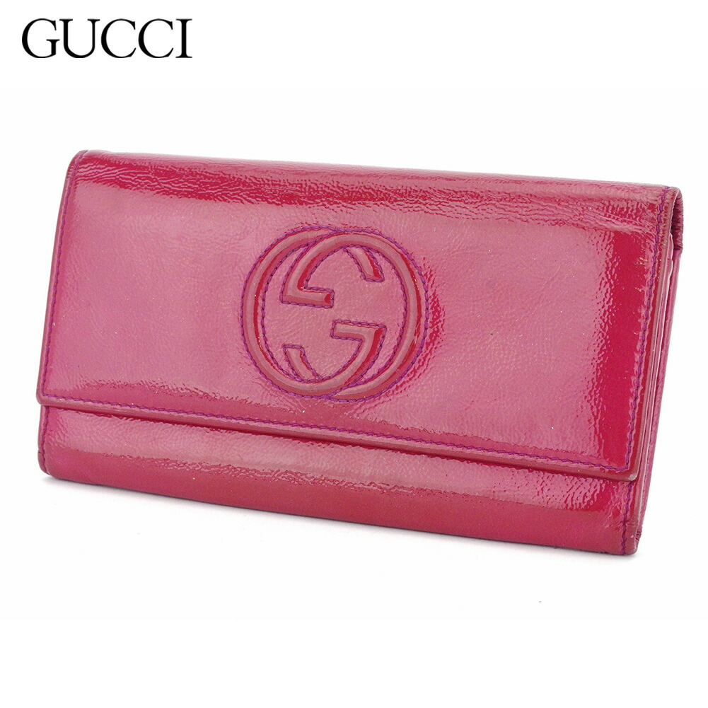 【月代わりの人大売り出し★29％OFFクーポン券】グッチ GUCCI 長紙入れ インターロッキング サクラ色 メンズ 中古 ブランド名 ご機嫌ブランド名 ヴィンテージ
