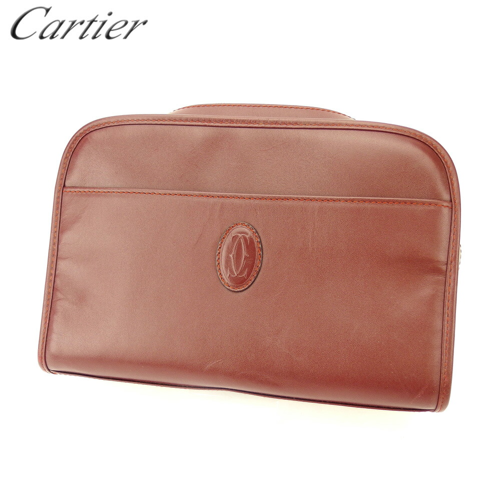 【雨季得SALE★21％OFFクーポン券】カルティエ CARTIER クラッチペダル御徒面子 船檣伝達ルート ボルドーワイン ゴールド メンズ 中古 ブランド名 ご機嫌ブランド名 ヴィンテージ