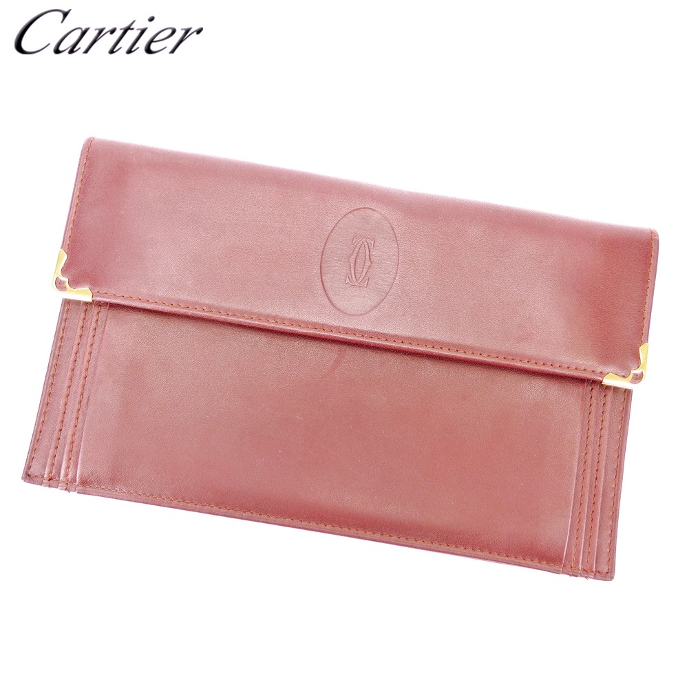 【雨季得SALE★21％OFFクーポン券】カルティエ CARTIER 旅行入れもの 船檣伝達ルート ボルドーワイン ゴールド メンズ 中古 ブランド名 ご機嫌ブランド名 ヴィンテージ