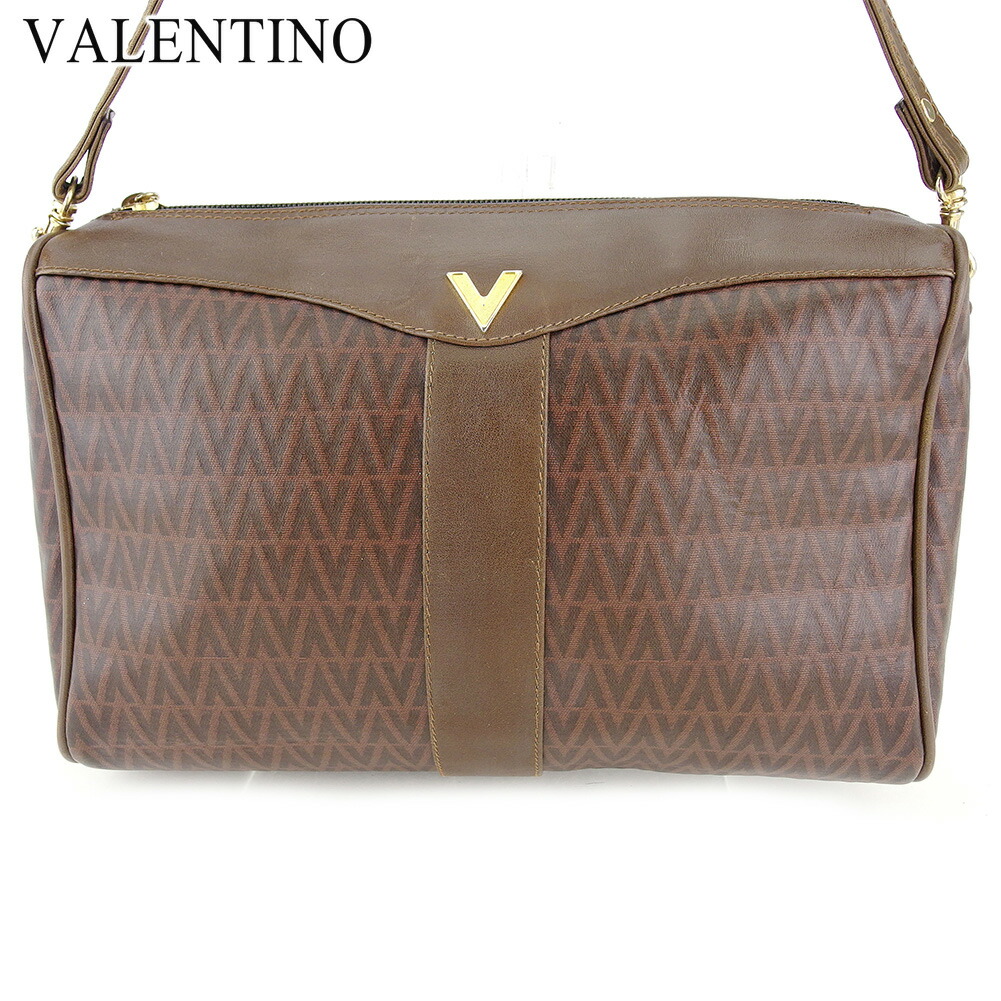 【雨季得SALE★21％OFFクーポン券】マリオ・ヴァレンティノ MARIO VALENTINO ショルダーバッグ V目じるし 赤銅色 ゴールド レディース 中古 ブランド名 ご機嫌ブランド名 ヴィンテージ