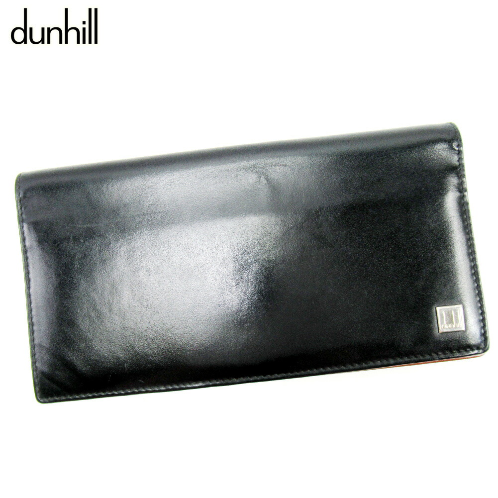 【月代わりの人大売り出し★29％OFFクーポン券】ダン吸血鬼 Dunhill 紙入れ 黒いこと 赤銅色 メンズ 中古 ブランド名 ご機嫌ブランド名 ヴィンテージ