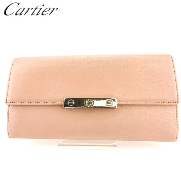 【Fashion Special Fair★24％OFFクーポン】カルティエ CARTIER 長財布 ラブコレクション ピンク シルバー レディース 中古 ブランド ハイブランド ヴィンテージ