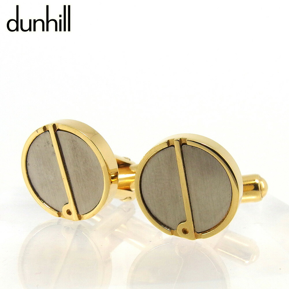 【月入れ替わり大売り出し★29％OFFクーポン券】ダン吸血鬼 Dunhill 折り返し d目じるし スウィヴル式 ゴールド しろがね色 メンズ 中古 ブランド名 御機嫌ブランド名 ヴィンテージ