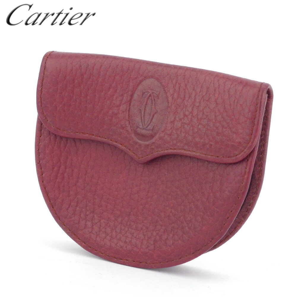 【お買い物マラソン★30％OFFクーポン】カルティエ CARTIER コインケース マストライン ボルドー メンズ 中古 ブランド ハイブランド ヴィンテージ
