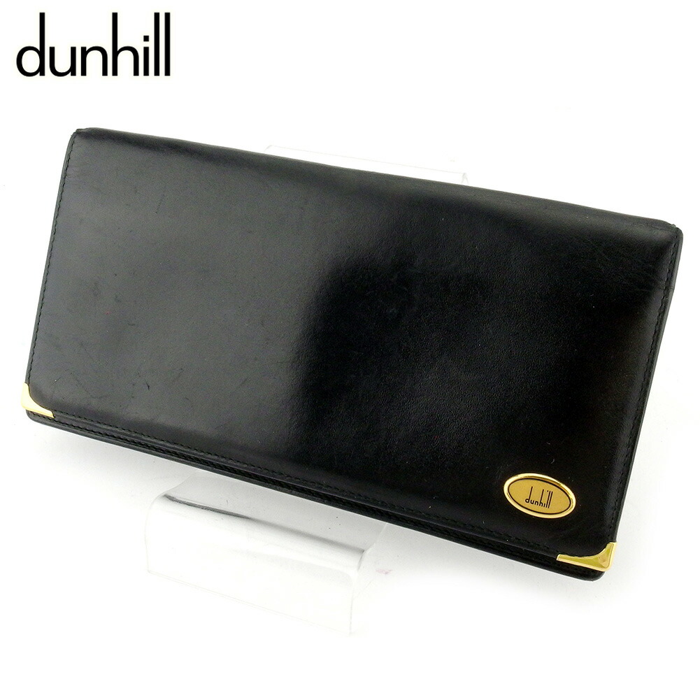 【月代わりの人大売り出し★29％OFFクーポン券】ダン吸血鬼 Dunhill 紙入れ オックスフォード 黒いこと ゴールド メンズ 中古 ブランド名 ご機嫌ブランド名 ヴィンテージ