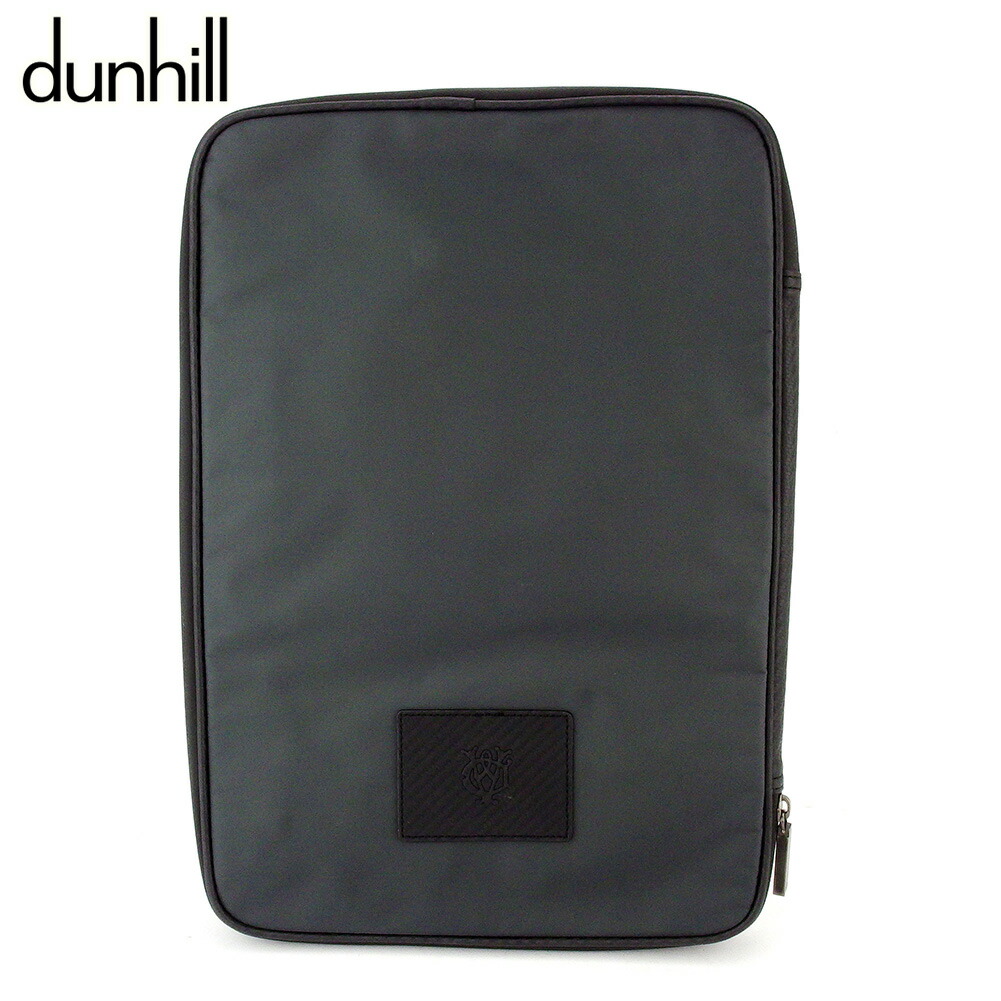 【お買い物マラソン★30％OFFクーポン】ダンヒル Dunhill ビジネスバッグ ADマーク グレー 灰色 ブラック メンズ 中古 ブランド ハイブランド ヴィンテージ