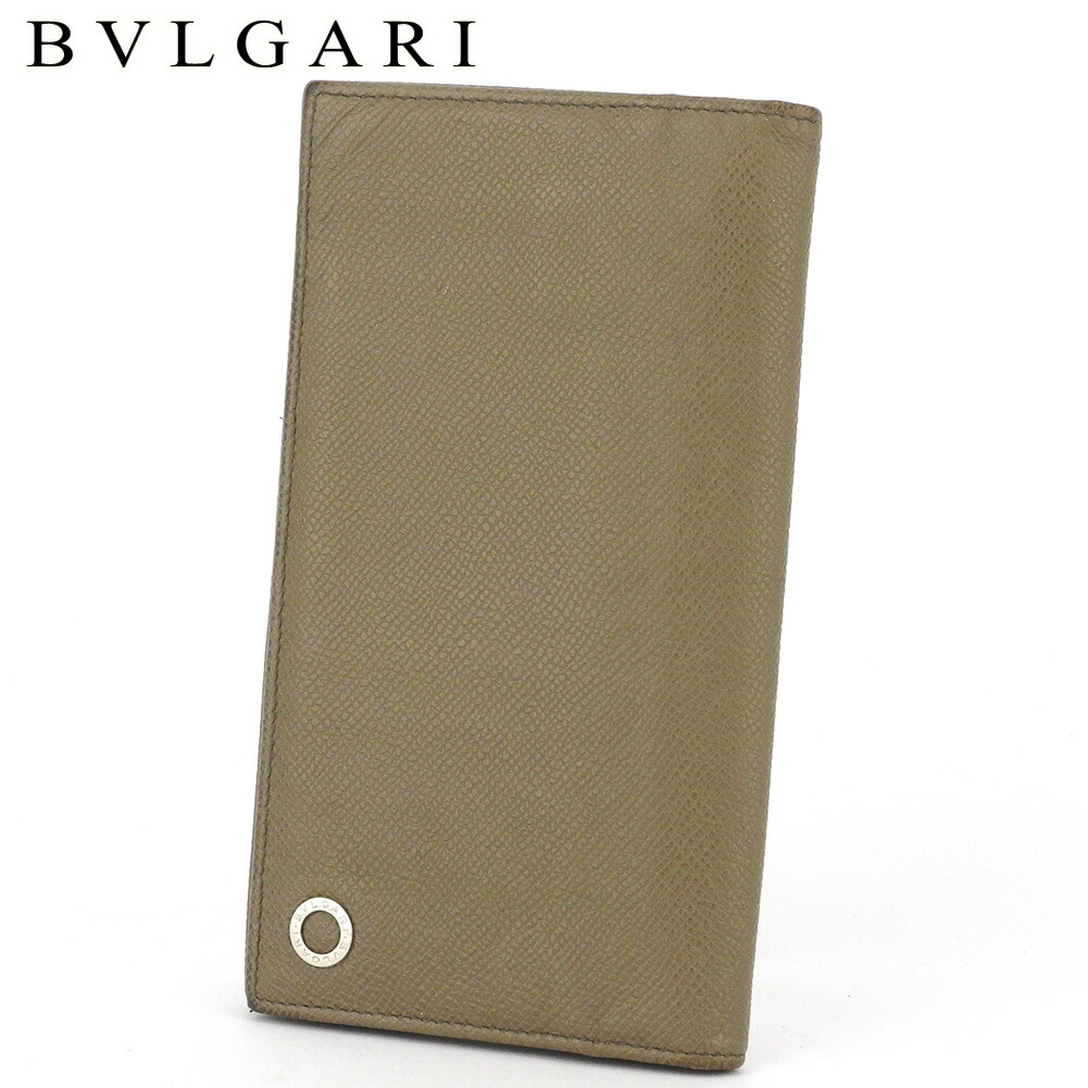 【新生活応援★29％OFFクーポン】ブルガリ BVLGARI 長財布 ブルガリブルガリマン グレー 灰色 ベージュ シルバー メンズ 中古 ブランド ハイブランド ヴィンテージ