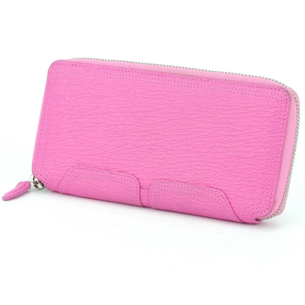 【雨季得SALE★21％OFFクーポン券】3.1フィリップリム 3.1 Phillip Lim 長紙入れ ZIP サクラ色 しろがね色 メンズ 中古 ブランド名 ご機嫌ブランド名 ヴィンテージ