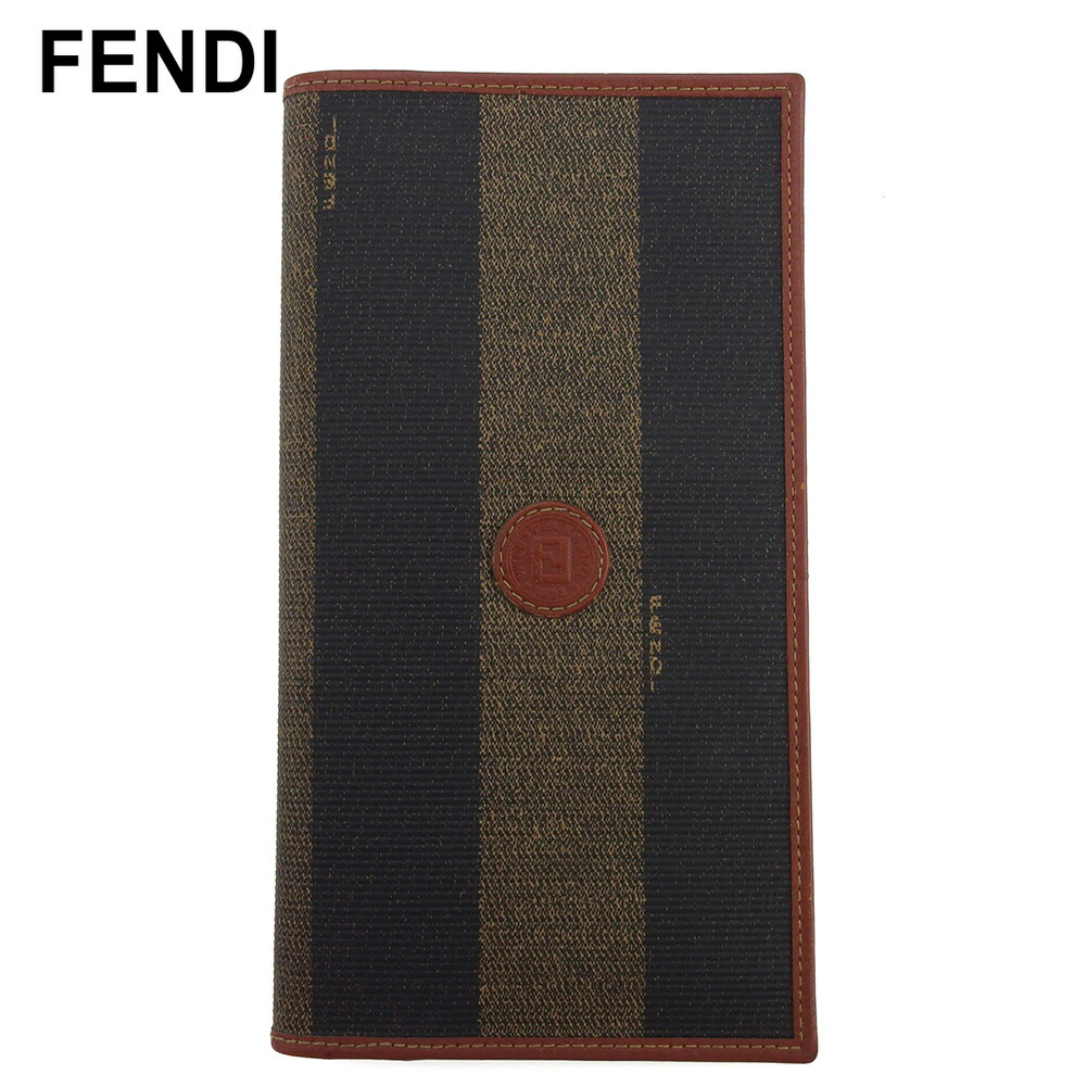 【土日BIG SALE★27％OFF引き換え証】フェンディ FENDI 紙入れ ペカン 黒いこと ベージュ 赤銅色 メンズ 中古 ブランド名 ご機嫌ブランド名 ヴィンテージ