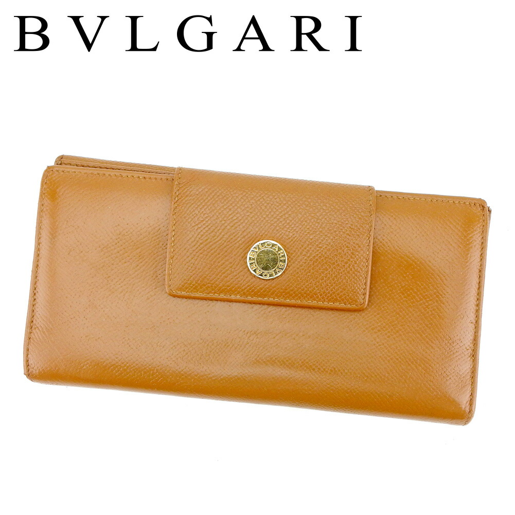 【雨季得SALE★21％OFFクーポン券】ブル小峡谷 BVLGARI 長紙入れ ロゴタイプ名取り草 ともし火赤銅色 ゴールド メンズ 中古 ブランド名 ご機嫌ブランド名 ヴィンテージ