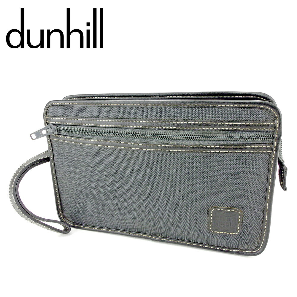 楽天市場】【美品】ダンヒル dunhill クラッチバッグ ネイビー系