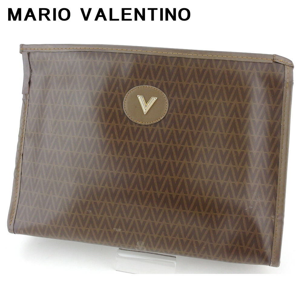 【百貨店SALE★最大限度50％OFF】マリオ・ヴァレンティノ MARIO VALENTINO クラッチペダル御徒面子 V見澄ます 赤銅色 ベージュ ゴールド メンズ 中古 ブランド名 ご機嫌ブランド名 ヴィンテージ