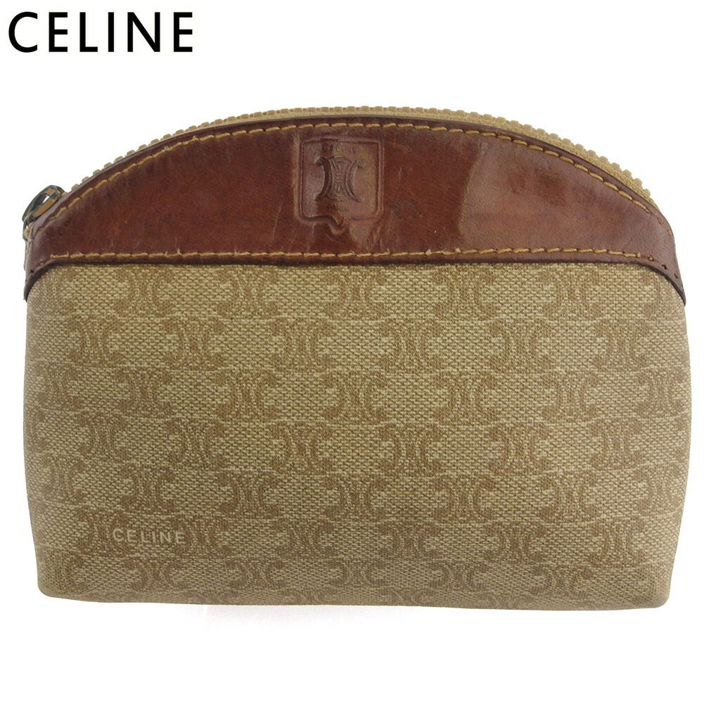 【EKME】CELINE（セリーヌ）★マカダム★ペンケース★ラウンドジップ 楽天市場】セリーヌ CELINE ペンケース マカダム ブラウン PVCx