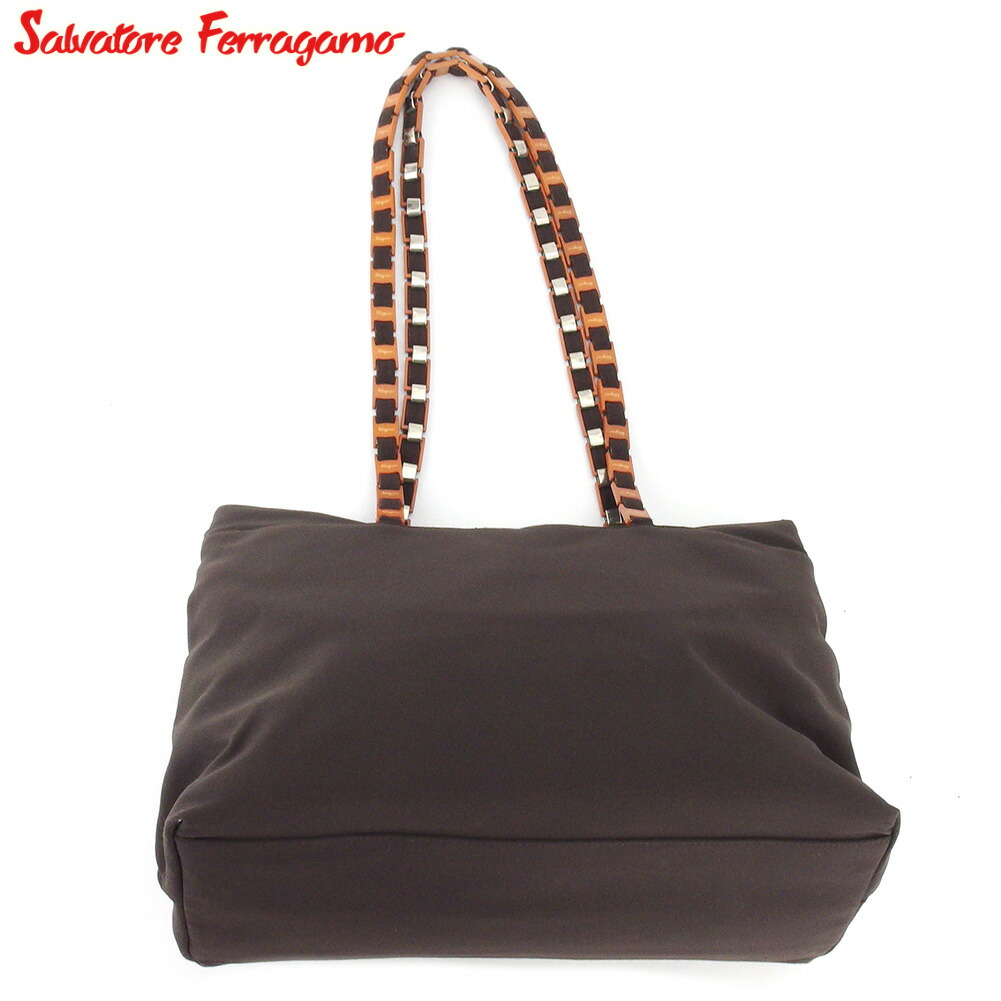 【週日制限事項SALE★24％OFF引き換え証】サルヴァトーレフェラガモ Salvatore Ferragamo ショルダーバッグ ヴァラ 赤銅色 メンズ 中古 ブランド名 御機嫌ブランド名 ヴィンテージ