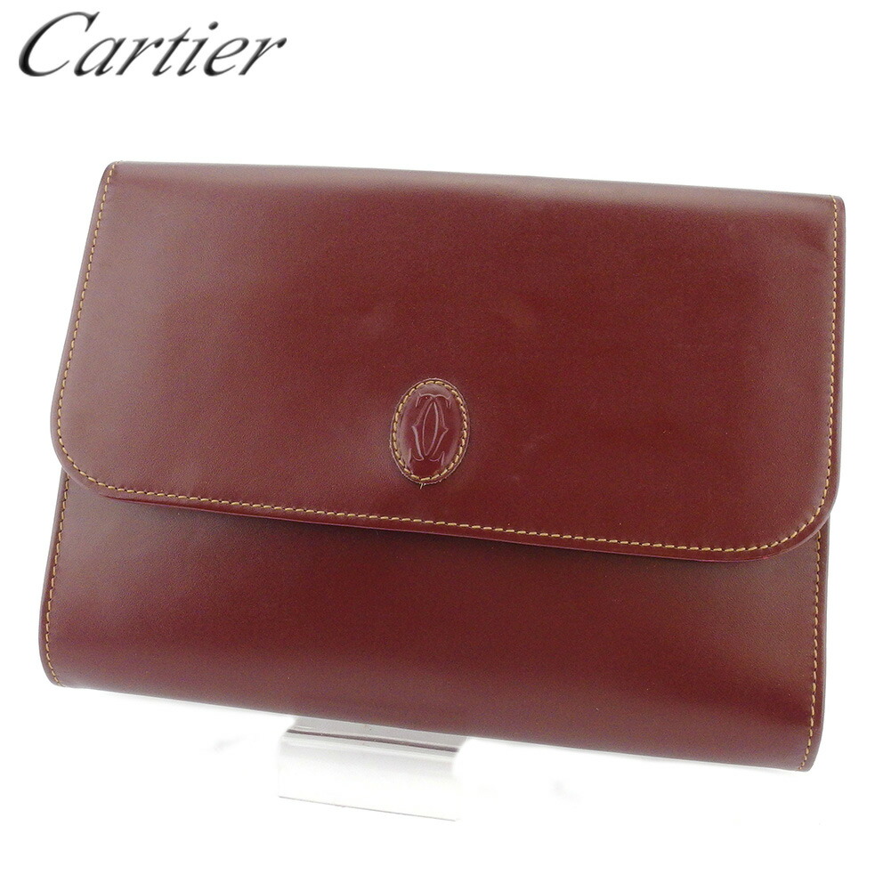 【雨季得SALE★21％OFFクーポン券】カルティエ CARTIER クラッチペダル御徒面子 船檣伝達ルート ボルドーワイン メンズ 中古 ブランド名 ご機嫌ブランド名 ヴィンテージ