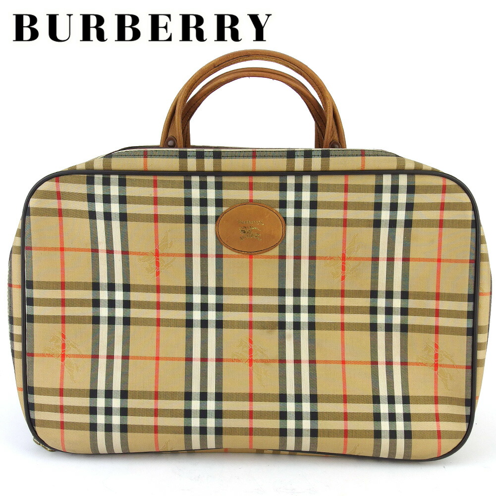楽天市場】セール 美品 BURBERRY バーバリー ノバチェック ボストン