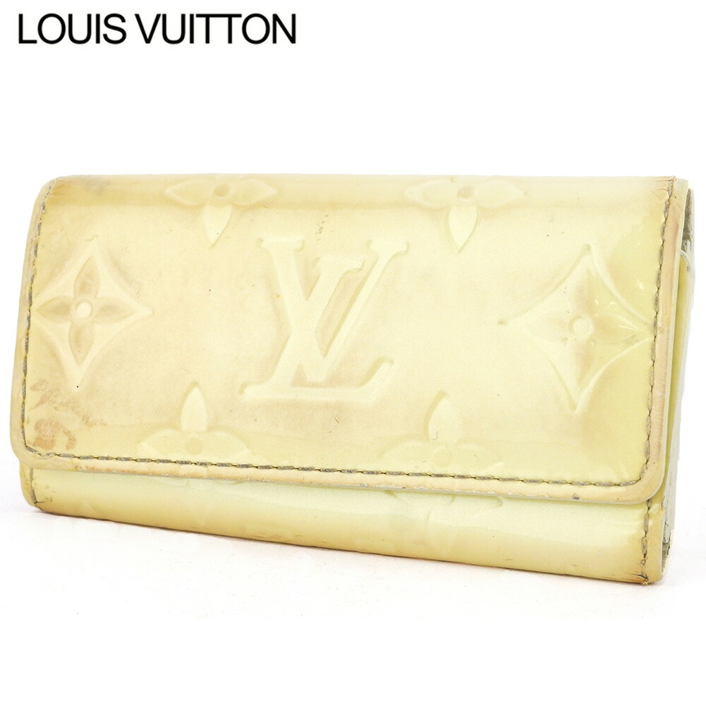 【お買い物マラソン★30％OFFクーポン】ルイ・ヴィトン LOUIS VUITTON キーケース ヴェルニ ミュルティクレ4 イエロー ベージュ ゴールド メンズ 中古 ブランド ハイブランド ヴィンテージ｜ブランドデポ