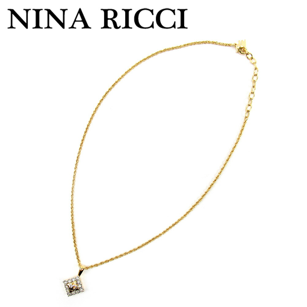 【新生活応援★29％OFFクーポン】ニナリッチ NINA RICCI ネックレス ラインストーン ゴールド レディース 中古 ブランド ハイブランド ヴィンテージ