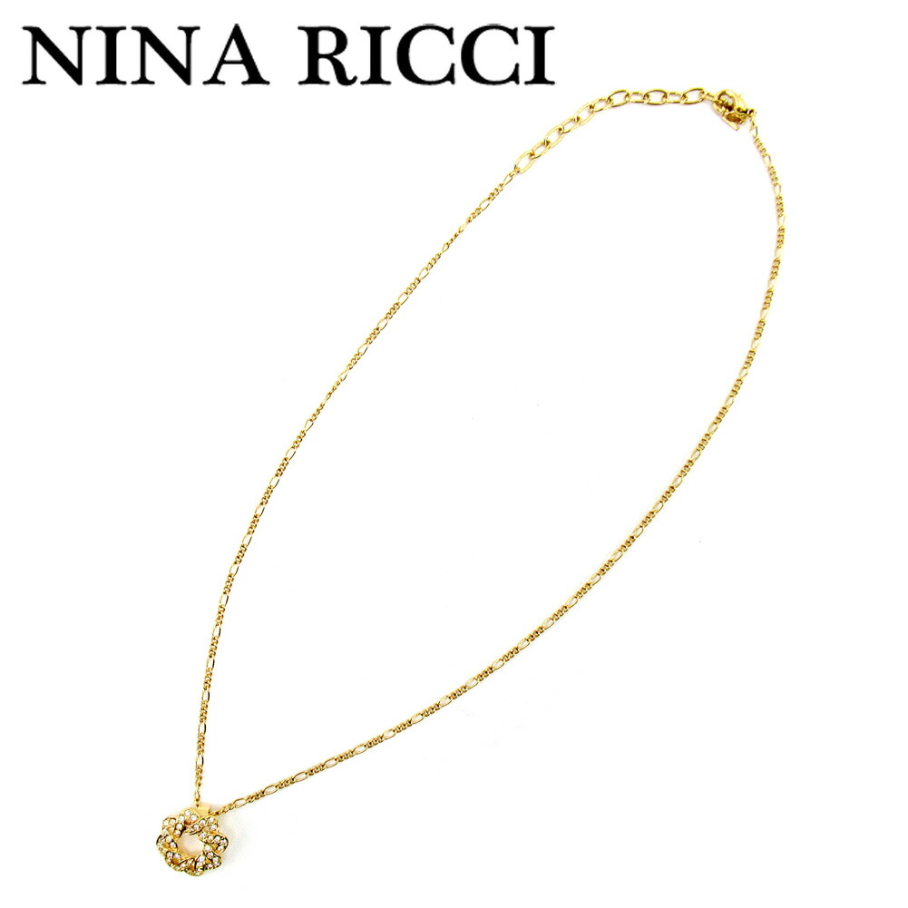 【お買い物マラソン★30％OFFクーポン】ニナリッチ NINA RICCI ネックレス ラインストーン ゴールド レディース 中古 ブランド ハイブランド ヴィンテージ｜ブランドデポ